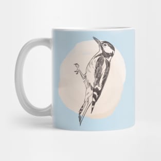 Hand drawn illustration of woodpecker bird Mug